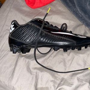 Black and white Nike cleats